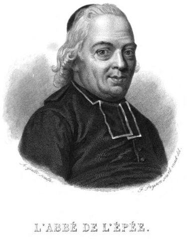 Abbe de Le'epee opens first Deaf school in France.