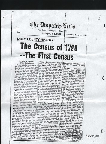 1790-FIRST CENUS