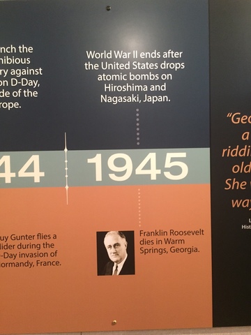 Franklin Roosevelt dies in Wrm Springs, Georgia USA