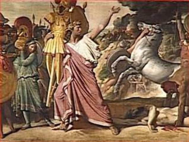 Romulus begins his reign as king