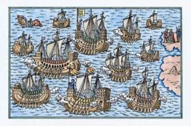 Llegada del segundo viaje de Cristobal Colón