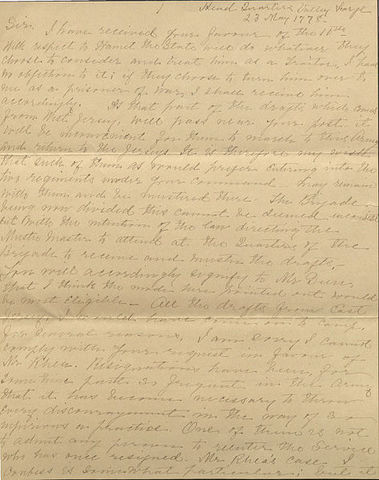 Continental Army wintering at Valley Forge