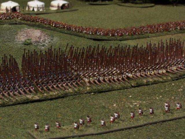 Macedonians, Athenians, and Thebans meet in battle