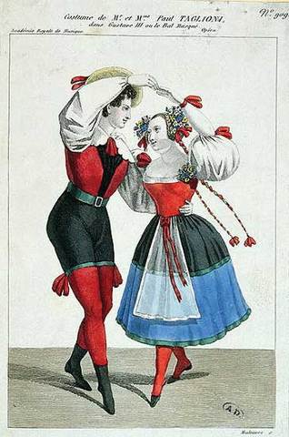 Bailarines del siglo XVIII