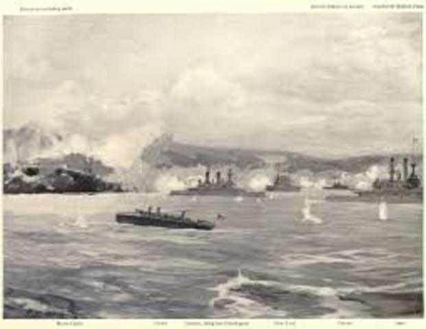 La flota del almirante Sampson bombardea a San Juan