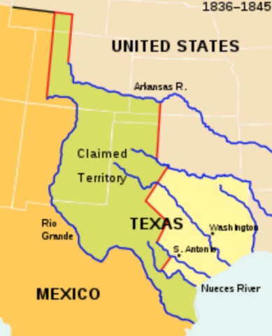 Texas enters the United States