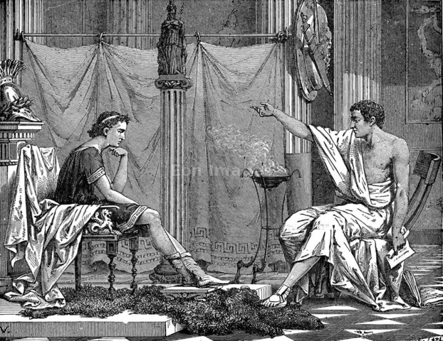 Philip hires the Greek philosopher