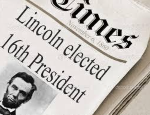 Abraham Lincoln becomes president