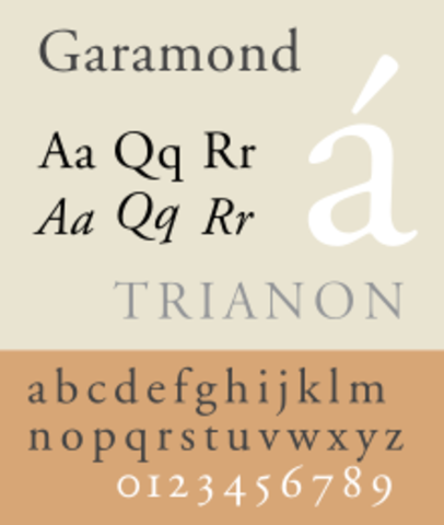 garamond typeface