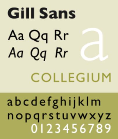 gill sans typeface