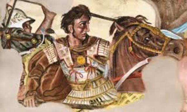 Alexander leads the Macedonian Army