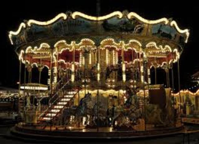 Bei oktoberfest und die kaussel Reiten.