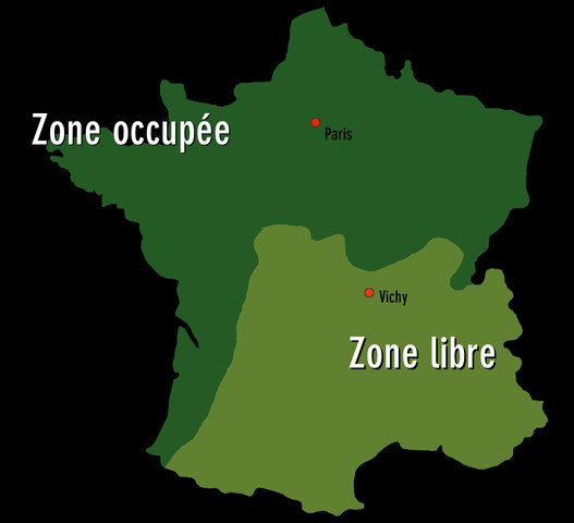 Armistice en la France et deux zones