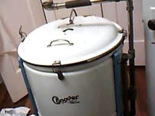 Indoor plumbing dishwasher