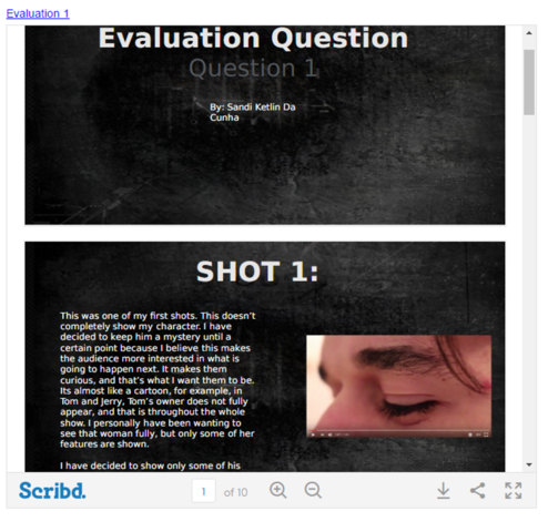 Started evaluation questions