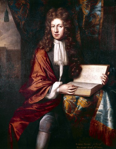 Robert Boyle discovers that pressure and temperature affect the space that a gas occupies