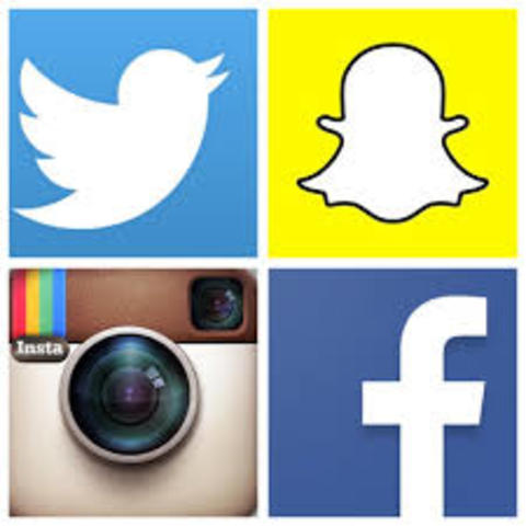 Redes sociales: Facebook, Twitter, Instagram, Snapchat