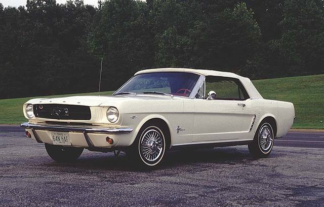 ford  introduces the first mustang to the public