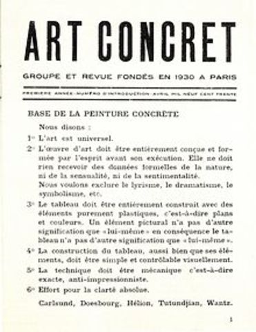 First exhibition of abstract art in Europe