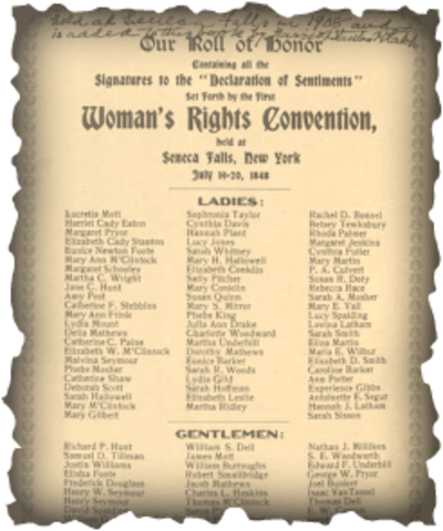 Declaration of Sentiments signed