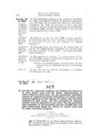 The Natives (Urban Areas Act) 1923