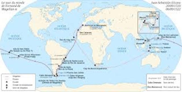 Finalització de la primera volta al món amb vaixell
