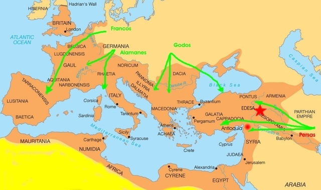 Invasiones y conflictos con los barbaros
