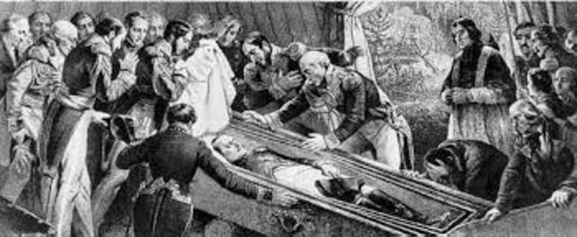 Napoleon dies after he is banished to island of St. Helena – May 1821