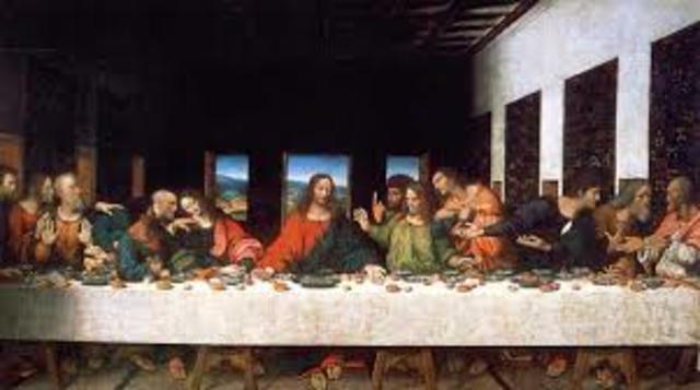 Leonardo Da Vinci paints "The last Super" and the Renaissance begins