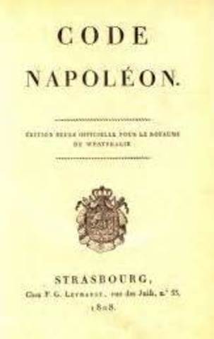 Napoleon crates Napoleonic Code