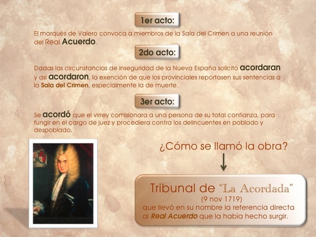 09/Noviembre/1719 Se crea el tribunal de la Acordada