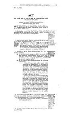 Black (Native) Administration Act of 1927