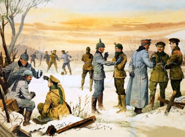Christmas truce observed on the western front