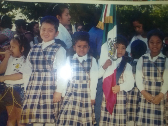 desfile del 16 den septiembre cuando iba en la escolta del kinder