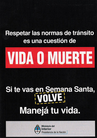 Campaña Nacional sobre seguridad vial desde 2008 hasta hoy 2016