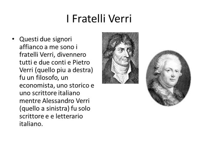 Il viaggio dei fratelli Verri
