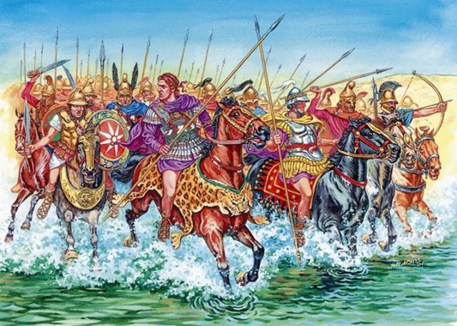 Macedona against the Persians at Granicas River