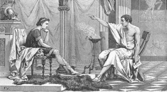 Aristotle finishes teaching Alexander