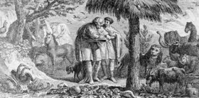 Aristotle becomes tutor of young Alexander.