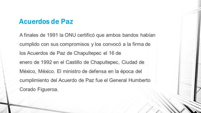 Los acuerdos de Paz (1991)