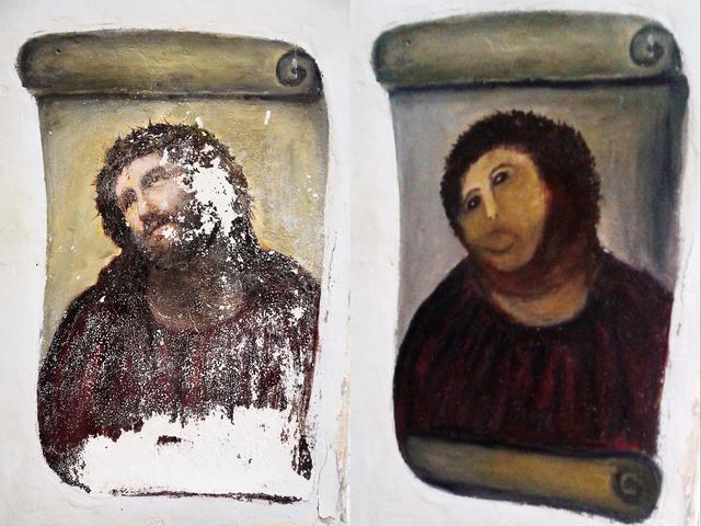 Martinez, Elias G. and Giménez, Cecilia. "Ecce Homo." (1930 and 2012 respectively).