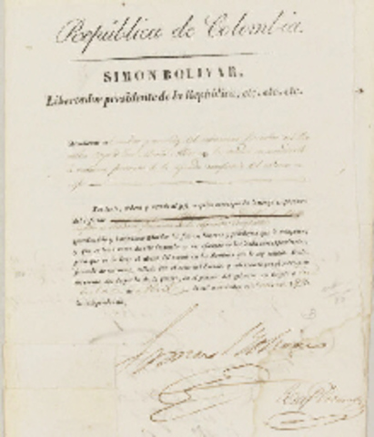 Simon Bolívar's most famous writing, "Jamaica Letter".