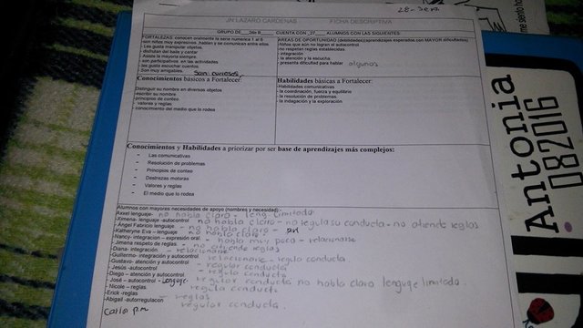 Ficha descriptiva/Diagnóstico/contexto del alumnos
