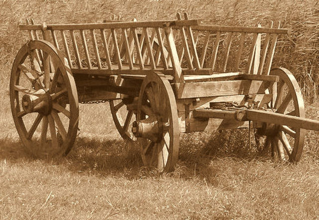 Four-wheeled horse drawn carriages
