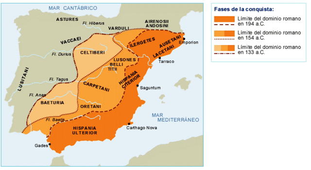 Finalización de la segunda etapa de la conquista romana a la península