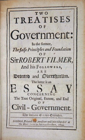 Locke publishes Two Treatises on Government