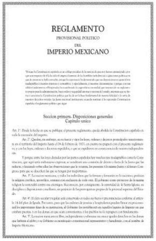 Reglamento Provisional Político del Imperio Mexicano