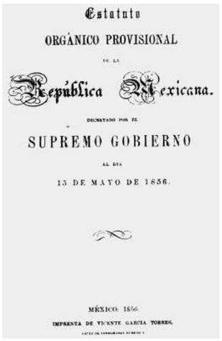 Estatuto Orgánico Provisional de la república Mexicana.