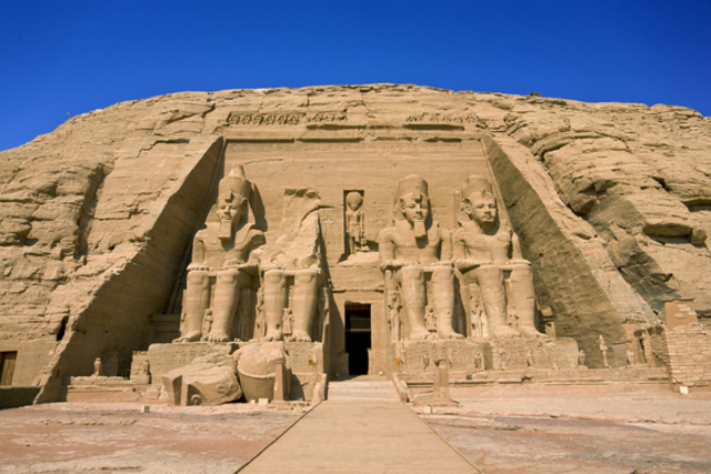 The construction of Abu Simbel.
