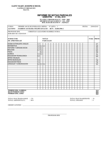 Registro Parcial de Evaluación